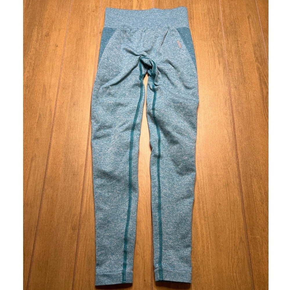 Gymshark‎ Flex Leggings Women Small Teal Marl High Waisted Seamless Contouring